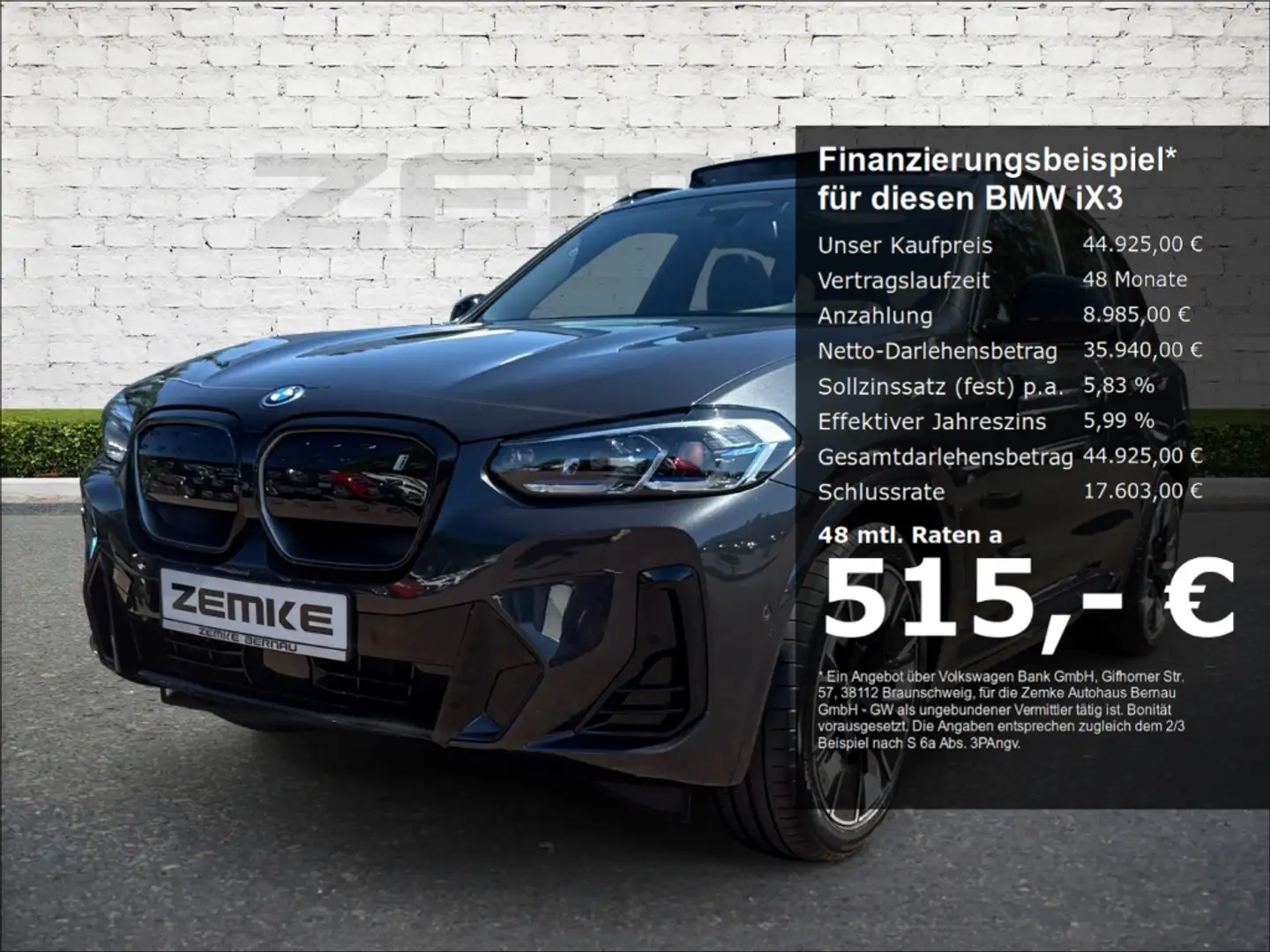 BMW iX3 Impressive BEV Laserlicht Sportpaket AHK-klappbar Grau - 1