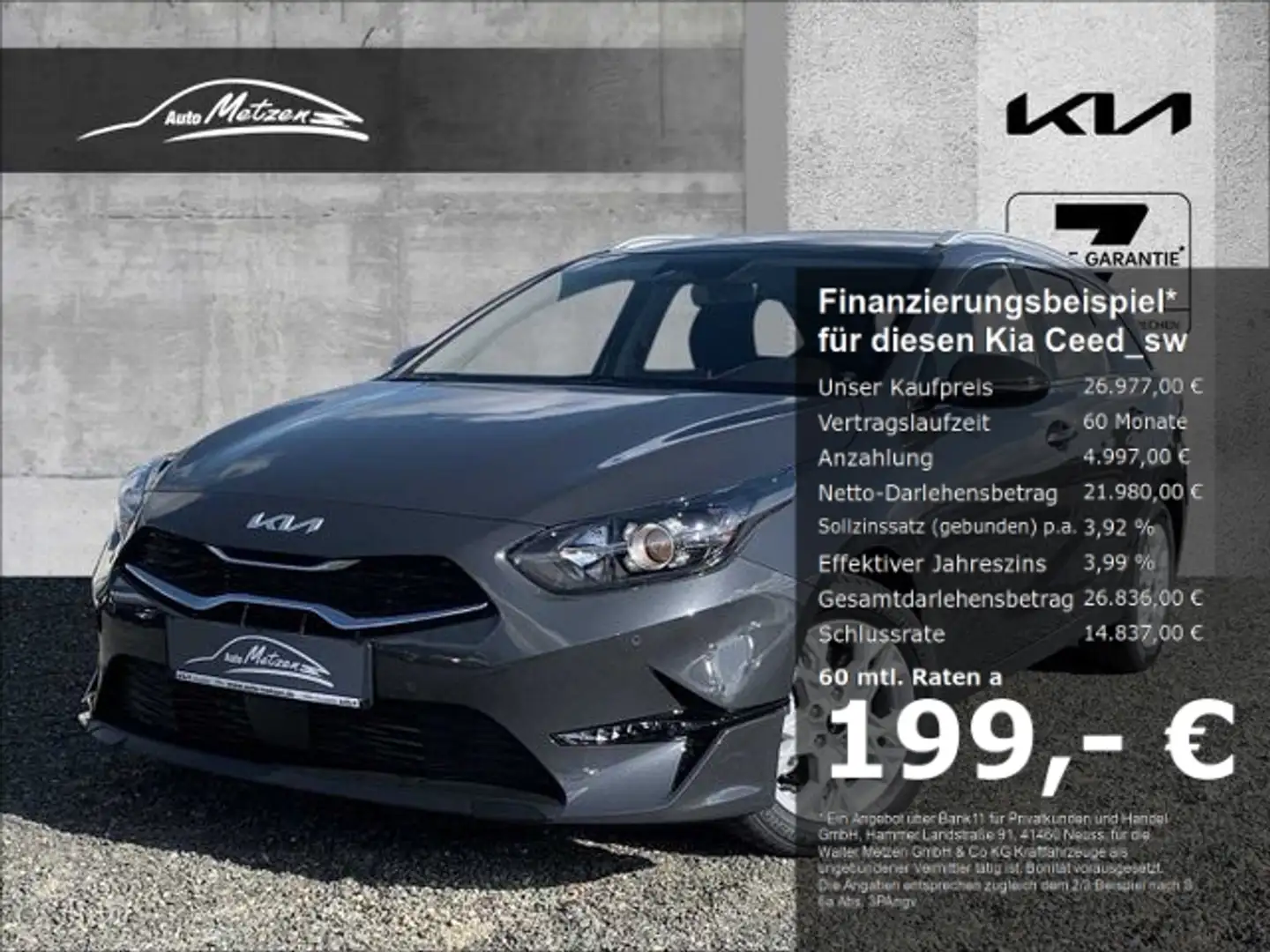 Kia Ceed SW / cee'd SW 1.5 T-GDI DCT7 Ultimate Edition NAVI APPS AKTION! Gris - 1
