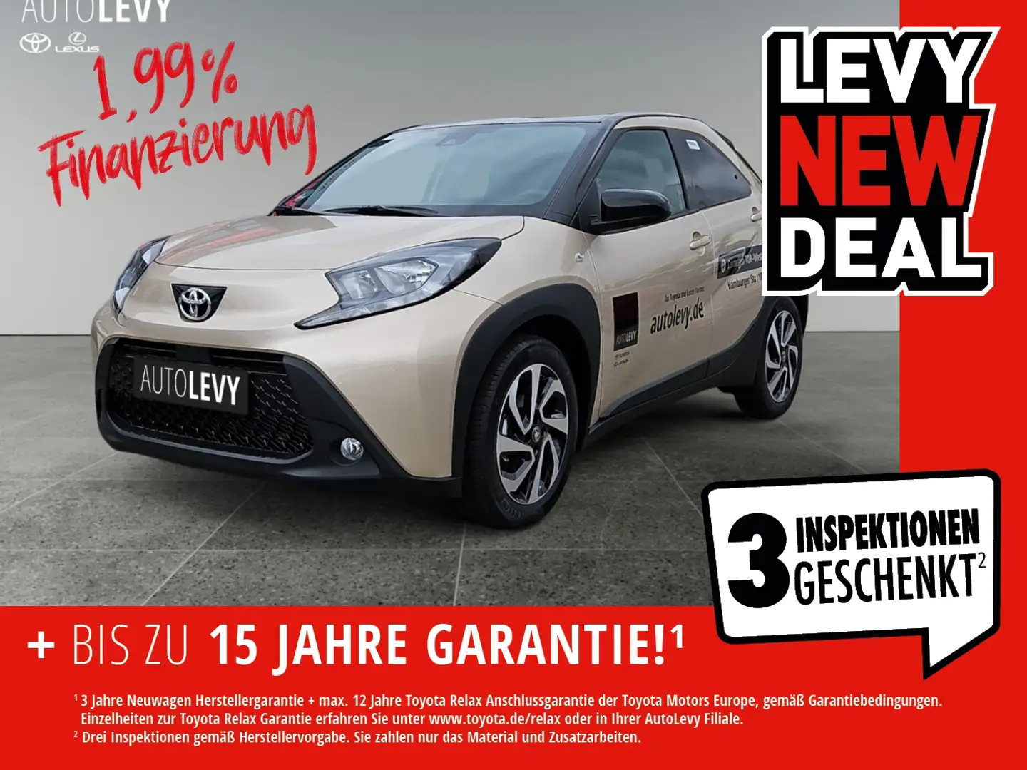 Toyota Aygo X Teamplayer +SHZ+CarPlay+Navi+1,99% !! Beige - 1