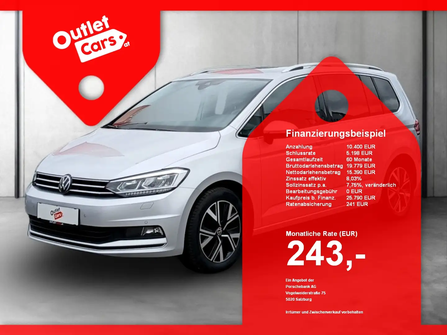 Volkswagen Touran 2.0 TDI DSG Highline ASSIST+CARPLAY+AHK Silber - 1