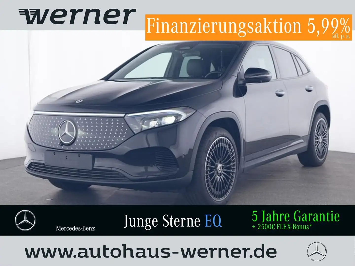 Mercedes-Benz EQA 350 4M EL-ART-ADV+ NIGHT FAP AHK 360° AMG"20 Siyah - 1
