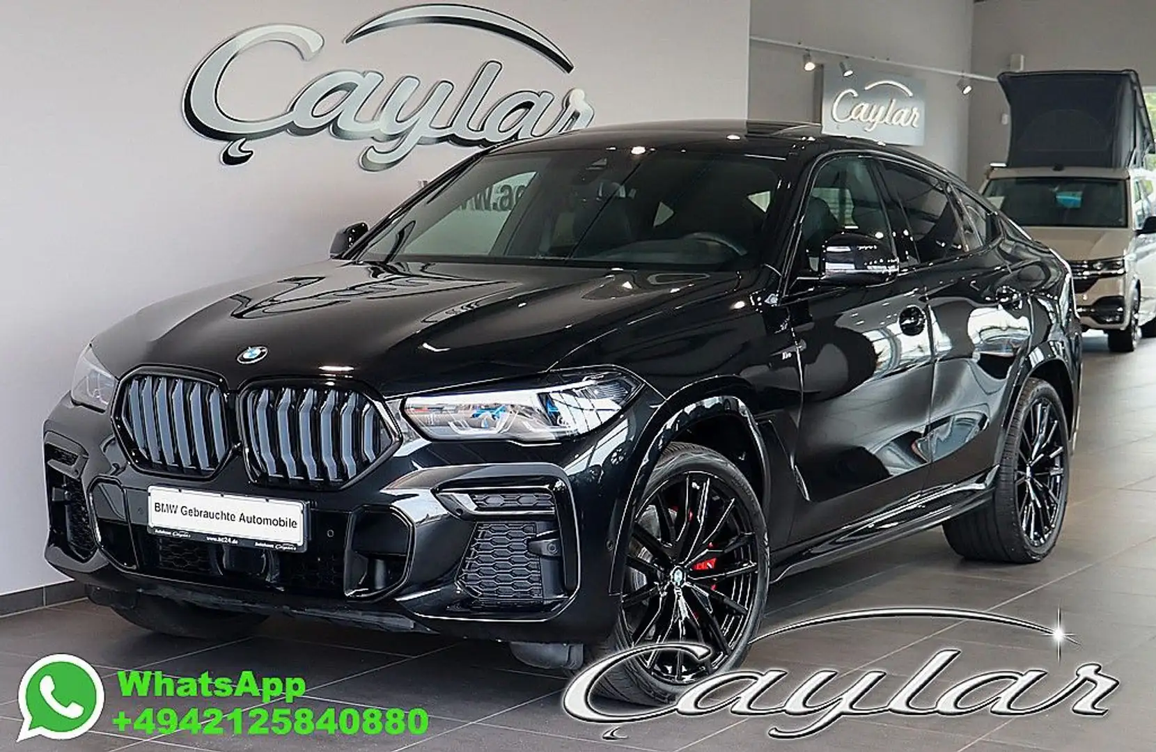 BMW X6 x30d M SPORT 360°LASER NAPPA PANO HUD H/K 22" Zwart - 1