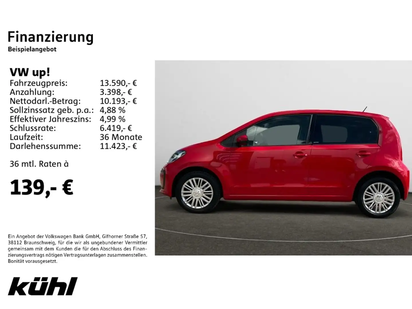 Volkswagen up! 1.0 United Rot - 2