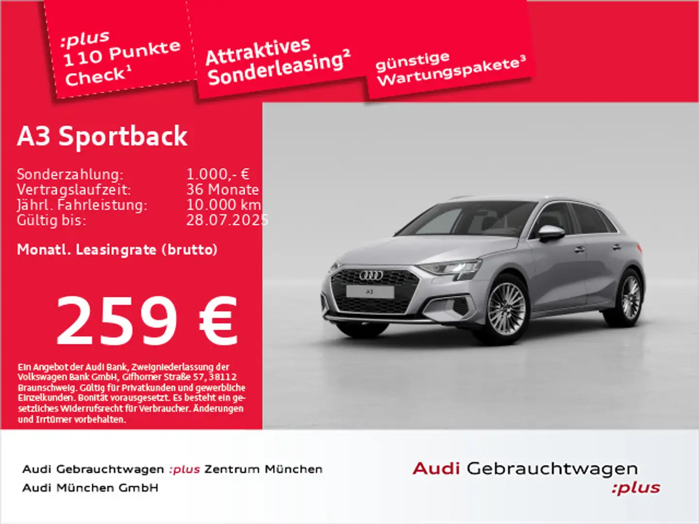 Audi A3 35 TFSI S tronic advanced AHK/PDC+/ Argent - 1