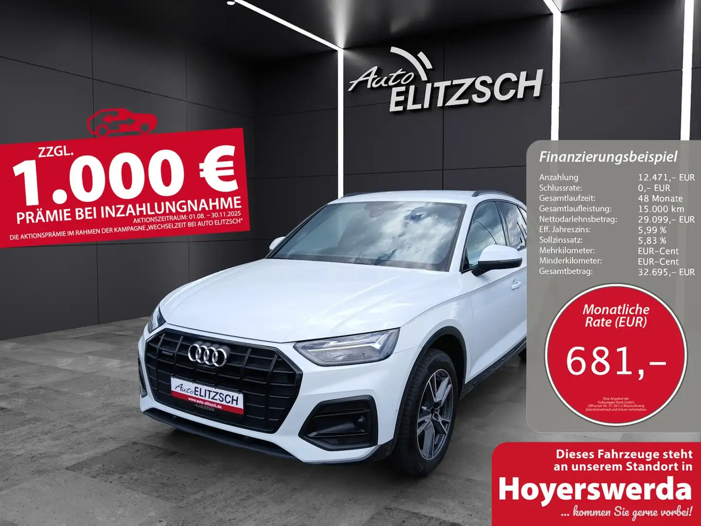 Audi Q5 45 TFSI advanced quattro S-tronic LED Nai AVC 19" Weiß - 1
