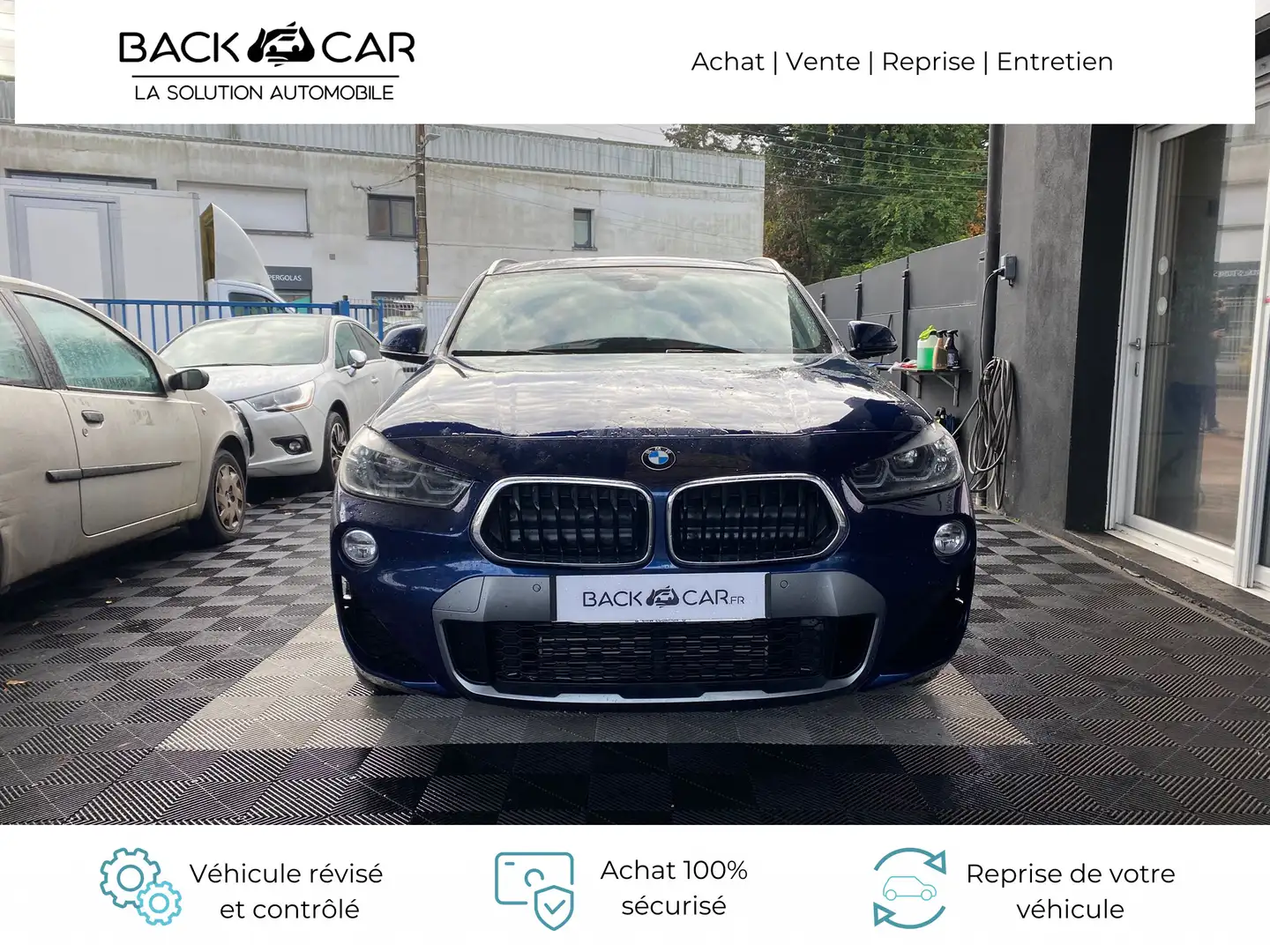 BMW X2 sDrive 20i 192 ch DKG7 M Sport Bleu - 2