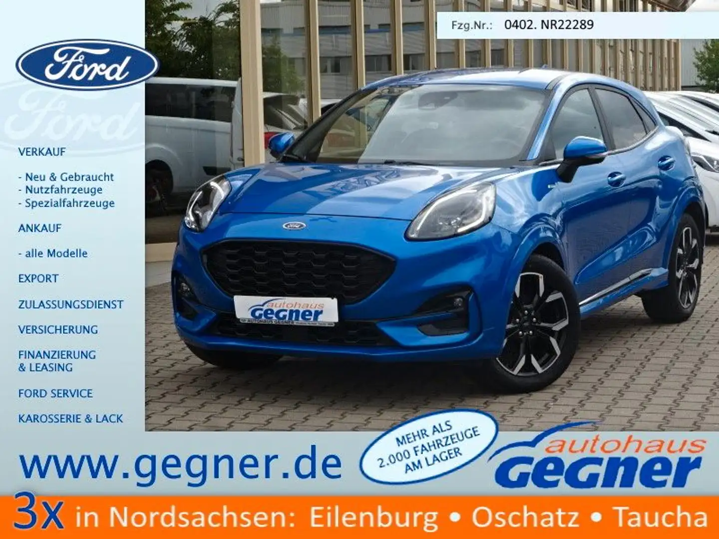 Ford Puma Hybrid 125PS Autm. ST-Line X Navi B&O Blau - 1