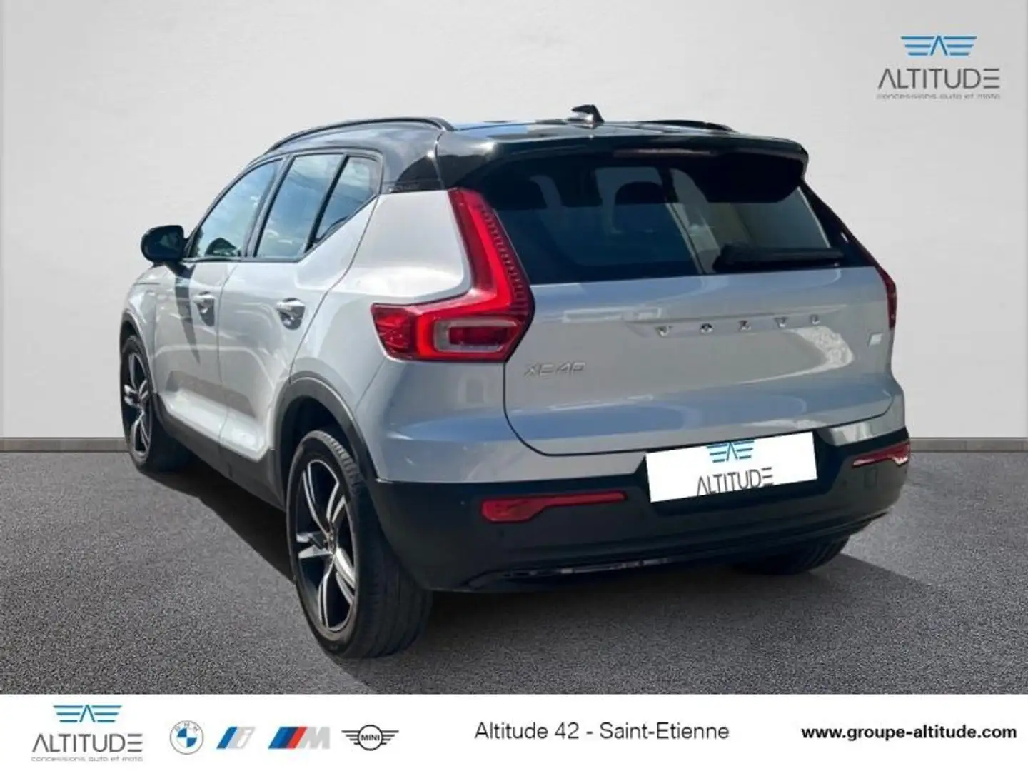 Volvo XC40 T5 Recharge 180 + 82ch R-Design DCT 7 Gris - 2