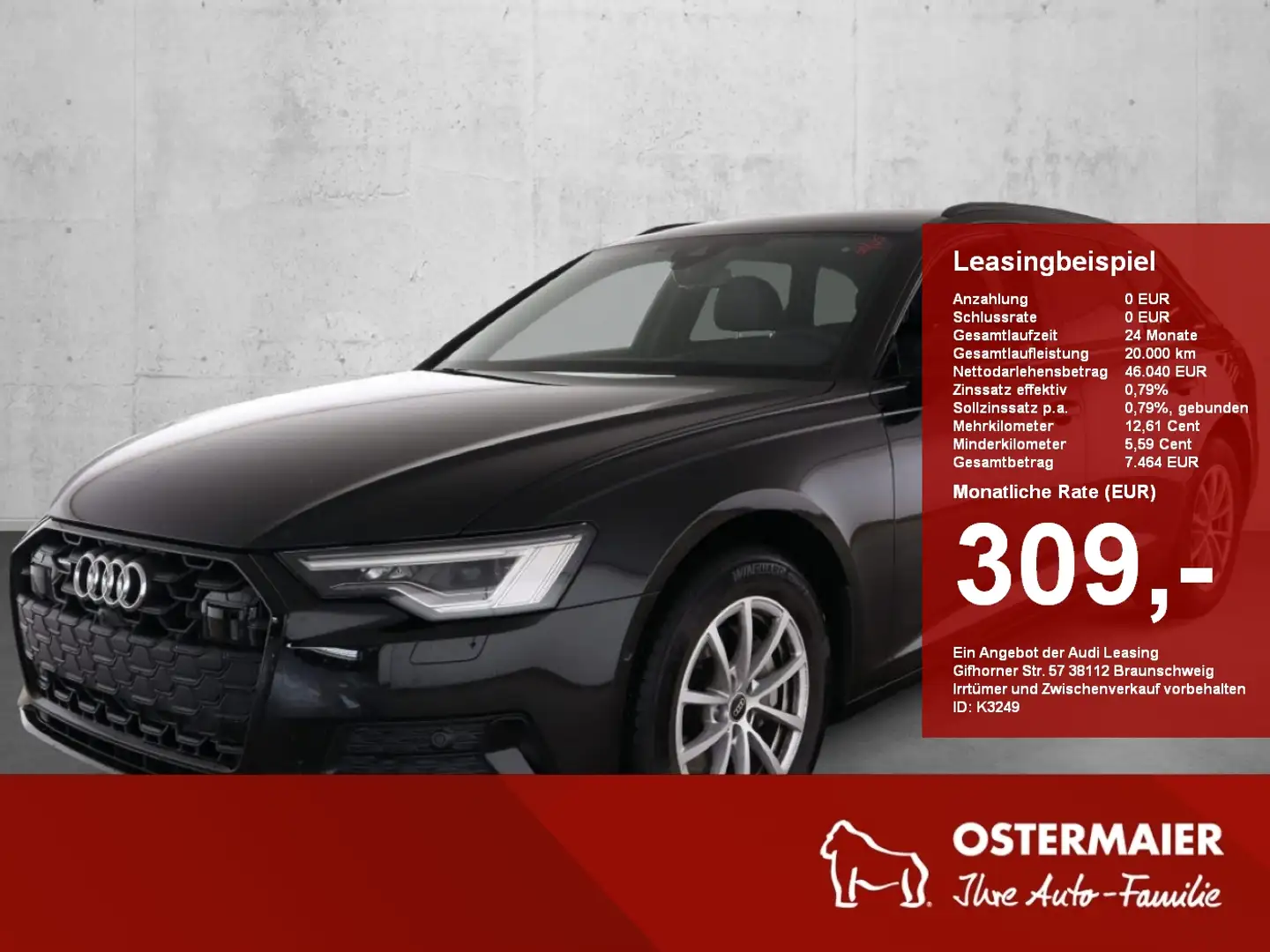 Audi A6 Avant SPORT 40 TDI QUATTRO BLACK! MATRIX.ACC.HEAD- Schwarz - 1