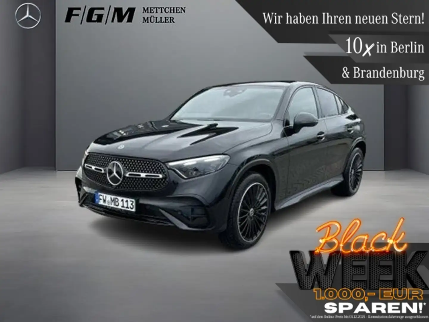 Mercedes-Benz GLC 450 d AMG Line Burm|DigiLight|S-Dach|TWA|360 Schwarz - 1