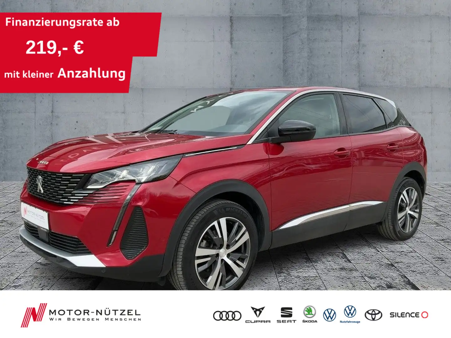 Peugeot 3008 1.5 BlueHDi 130 Allure LED+NAVI+GRA+SHZ+VC Rood - 1