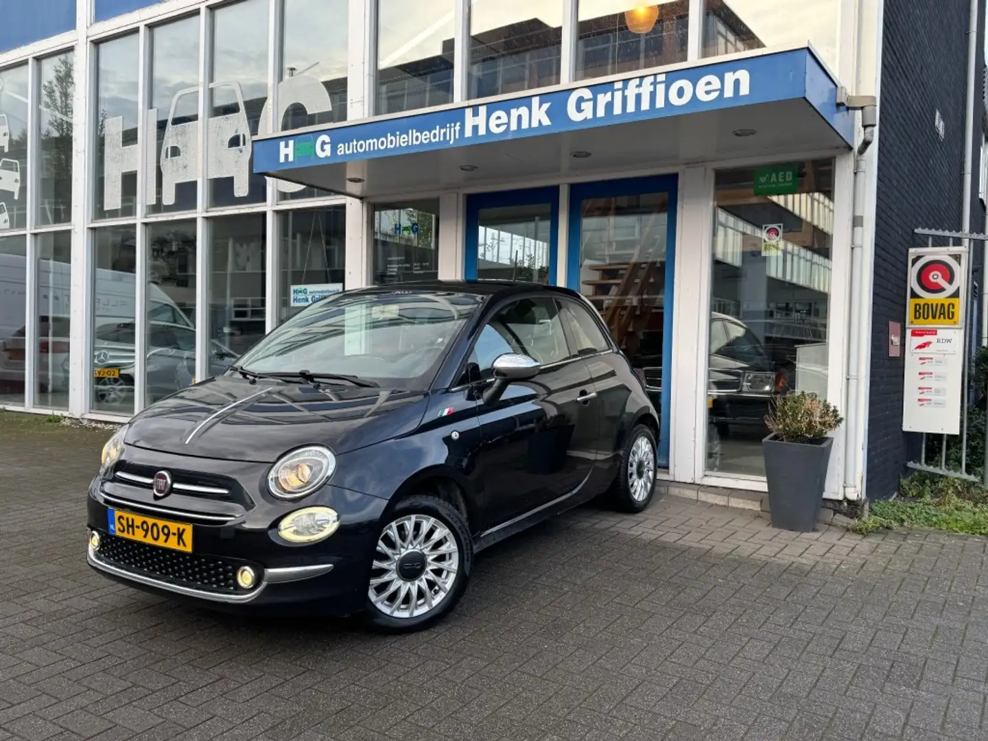 Fiat 500 1.2 Lounge I Airco I Panorama dak I 4-cilinder Noir - 1