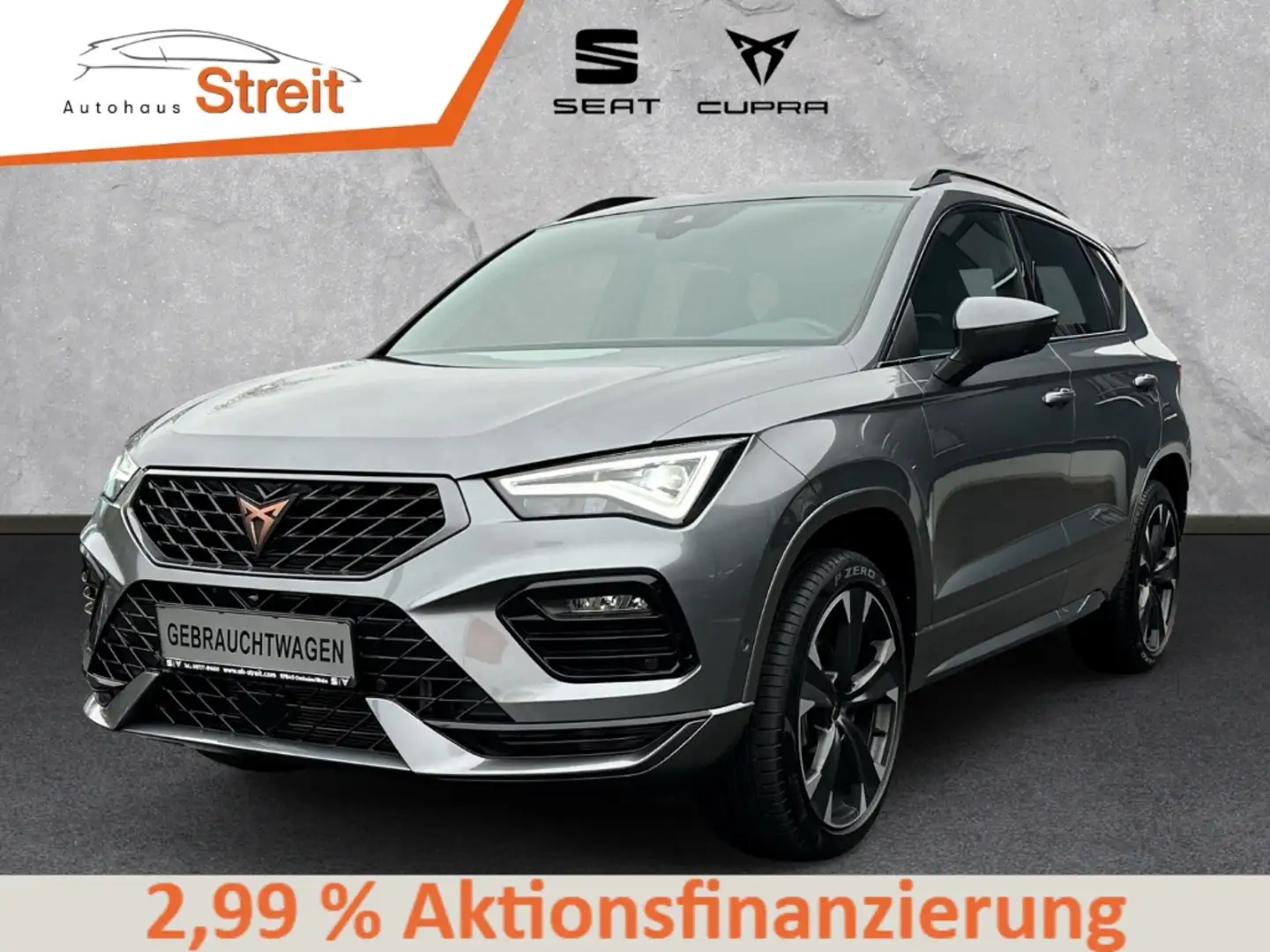 CUPRA Ateca 2,0 TSI 4Drive 7-Gang DSG AHK-klappbar Navi Digita Grau - 1