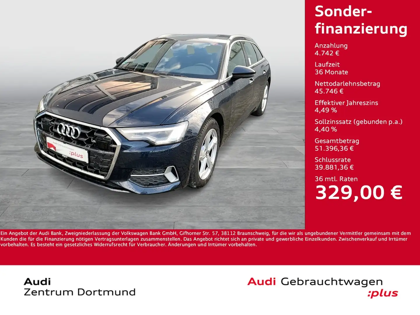 Audi A6 Avant 45 quattro advanced AHK CAM ACC LM19 Blau - 1
