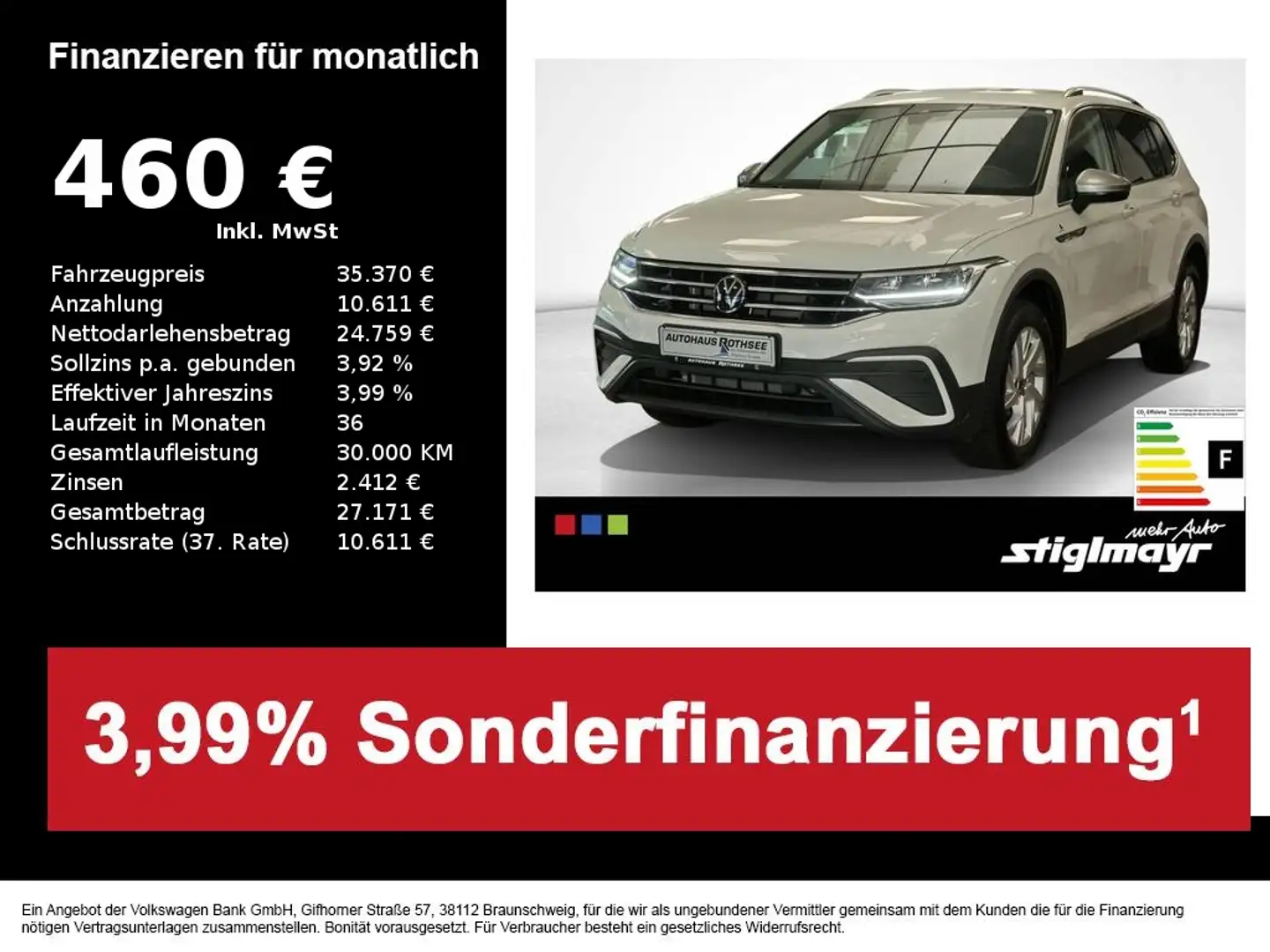 Volkswagen Tiguan Allspace Life 1.5 TSI ACC+AHK+KAMERA+LED Blanc - 1