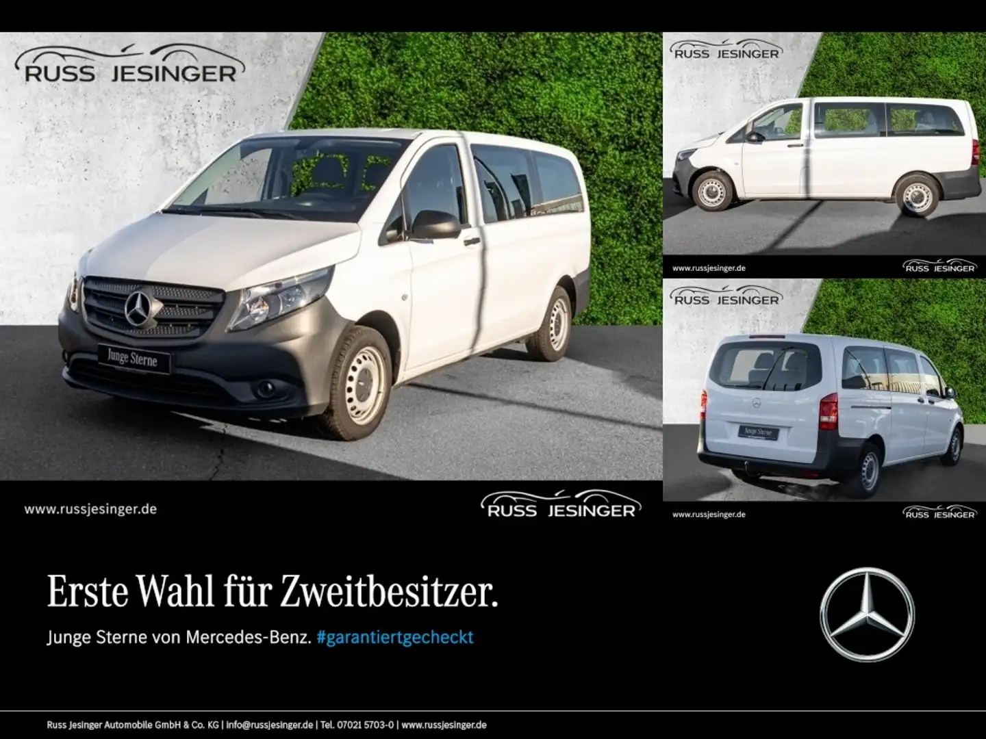 Mercedes-Benz Vito 114 CDI VTP/L *Klima*Navi*AHK*Tempomat* Weiß - 2