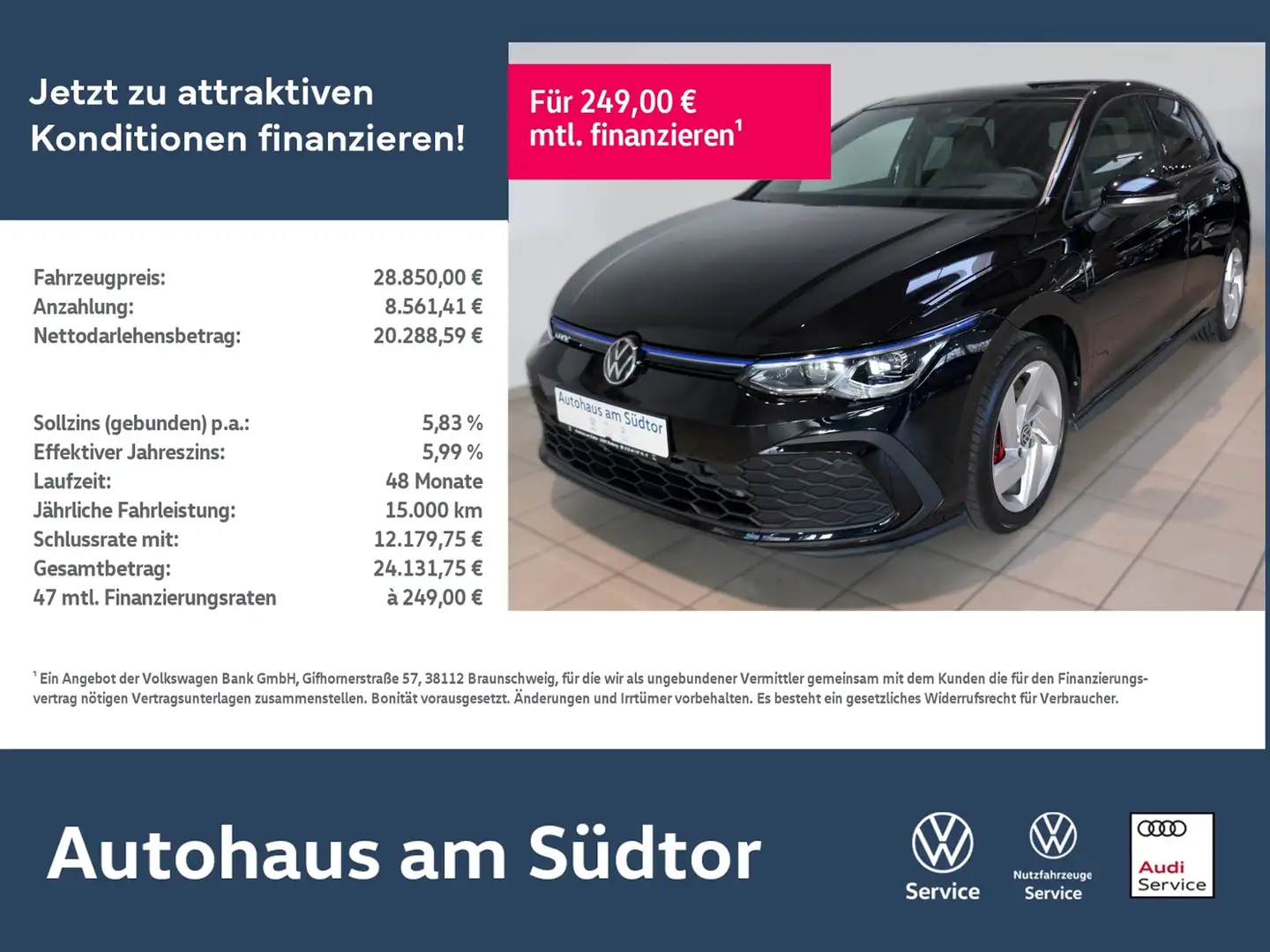 Volkswagen Golf GTE 1.4 TSI eHybrid DSG | LED AHK RFK ACC Schwarz - 1