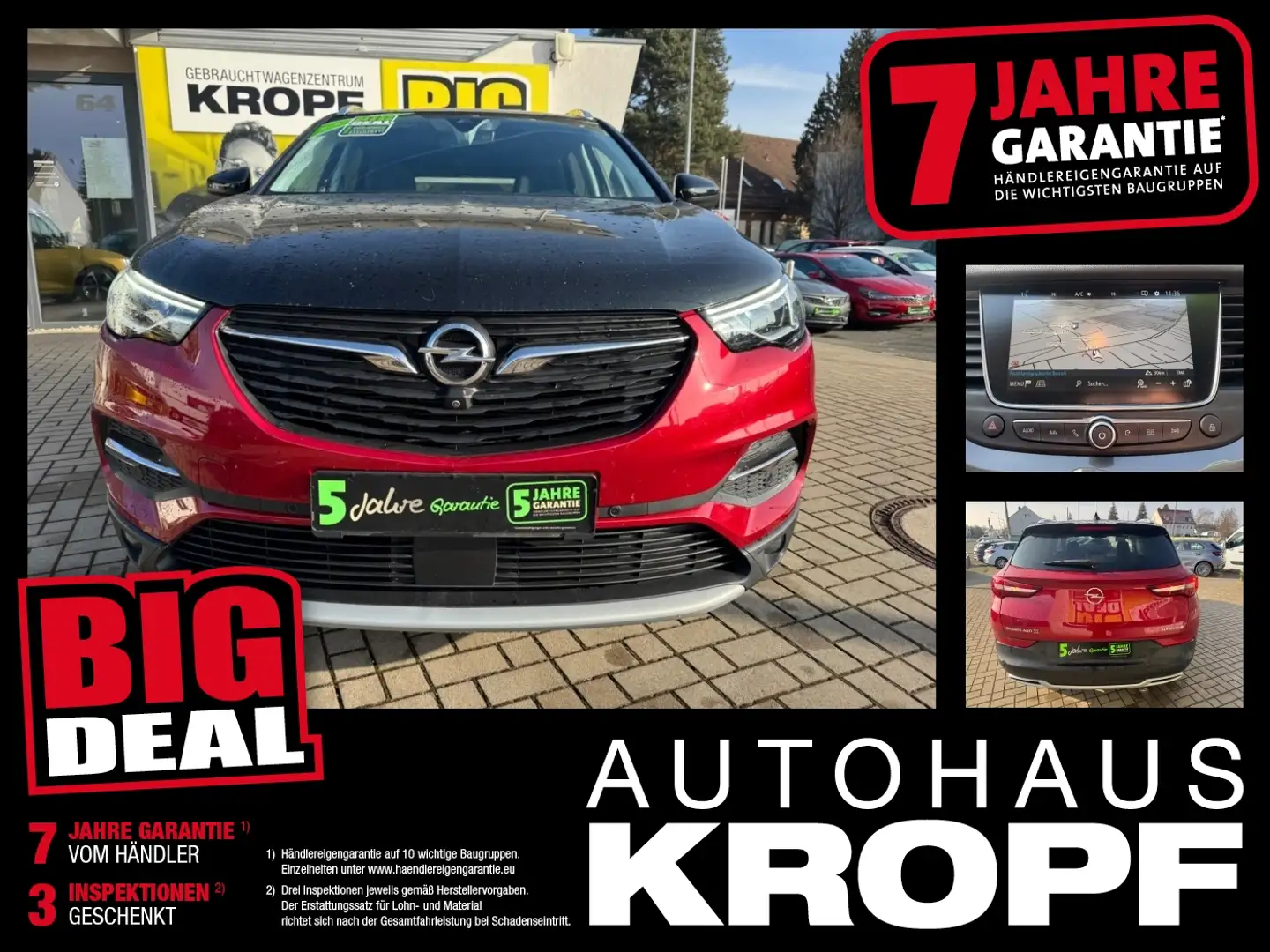 Opel Grandland 1.6 Turbo Hybrid **360°SpurW PDC** Rot - 1