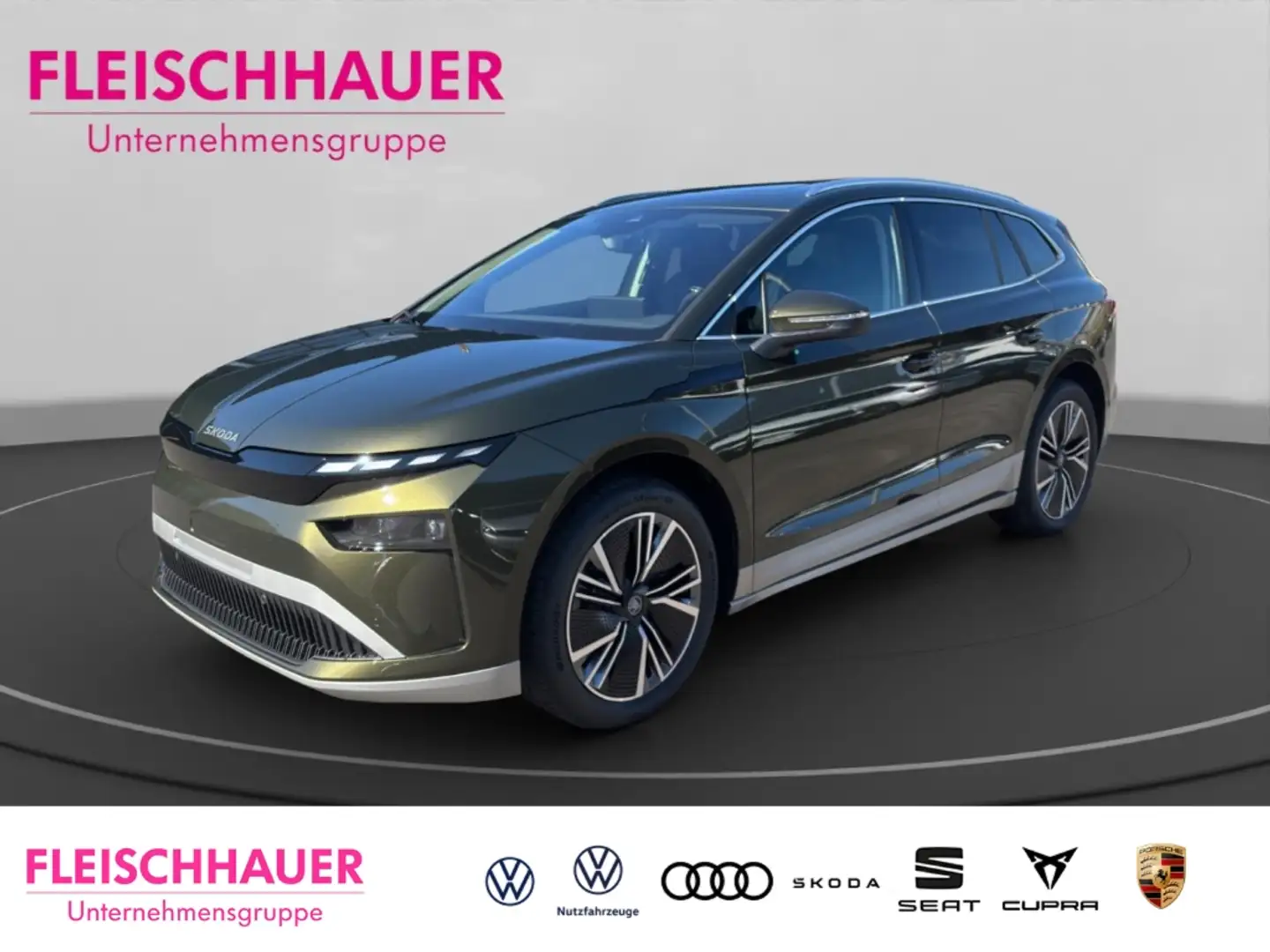 Skoda Enyaq 60 63 kWh Batterie Elektromotor 150 kW 1-Gang-Auto Grün - 1