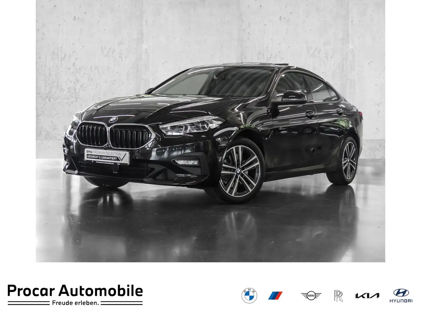 BMW 218 i Advantage Aut Nav LED Pano PDCv+h Schwarz - 1