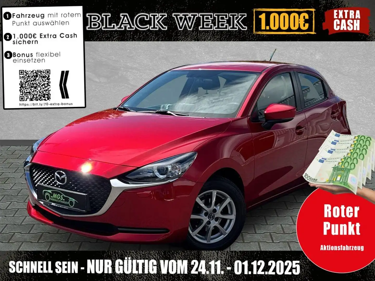 Mazda 2 Ad'vantage DAB #S&S #PDC #SHZ #KLIMA #LED Rot - 1