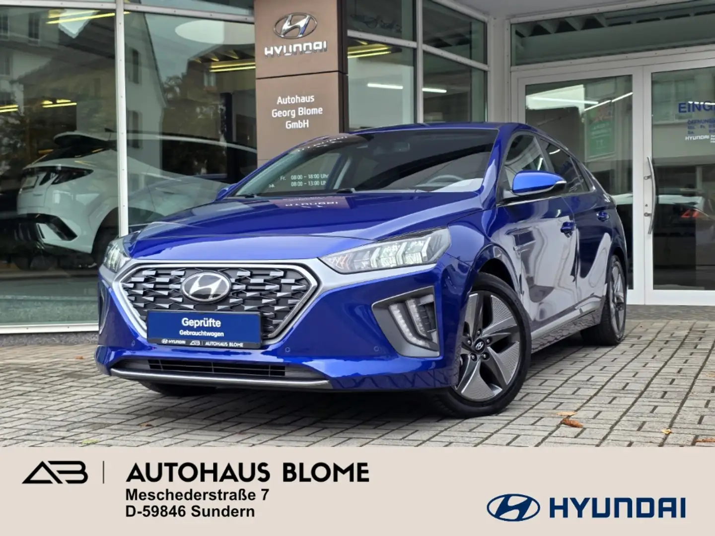 Hyundai IONIQ Hybrid 1.6 GDI DCT Premium, AHK, Winterräder, Lede Blu/Azzurro - 1