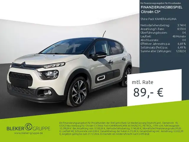 Citroën C3 Shine Pack KAMERA+KLIMA
