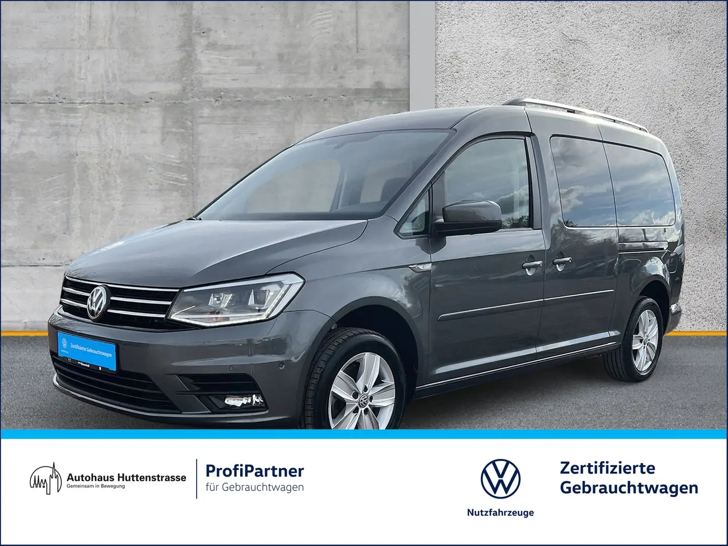 Volkswagen Caddy Maxi 1.4 TSI Comfortl. Xenon AHK Parkass. Grijs - 1