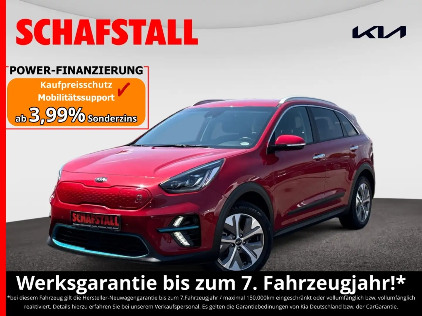 Kia Niro EV Spirit 3-Phasen-Lader Wärmepumpe Navi Tempomat Rood - 1