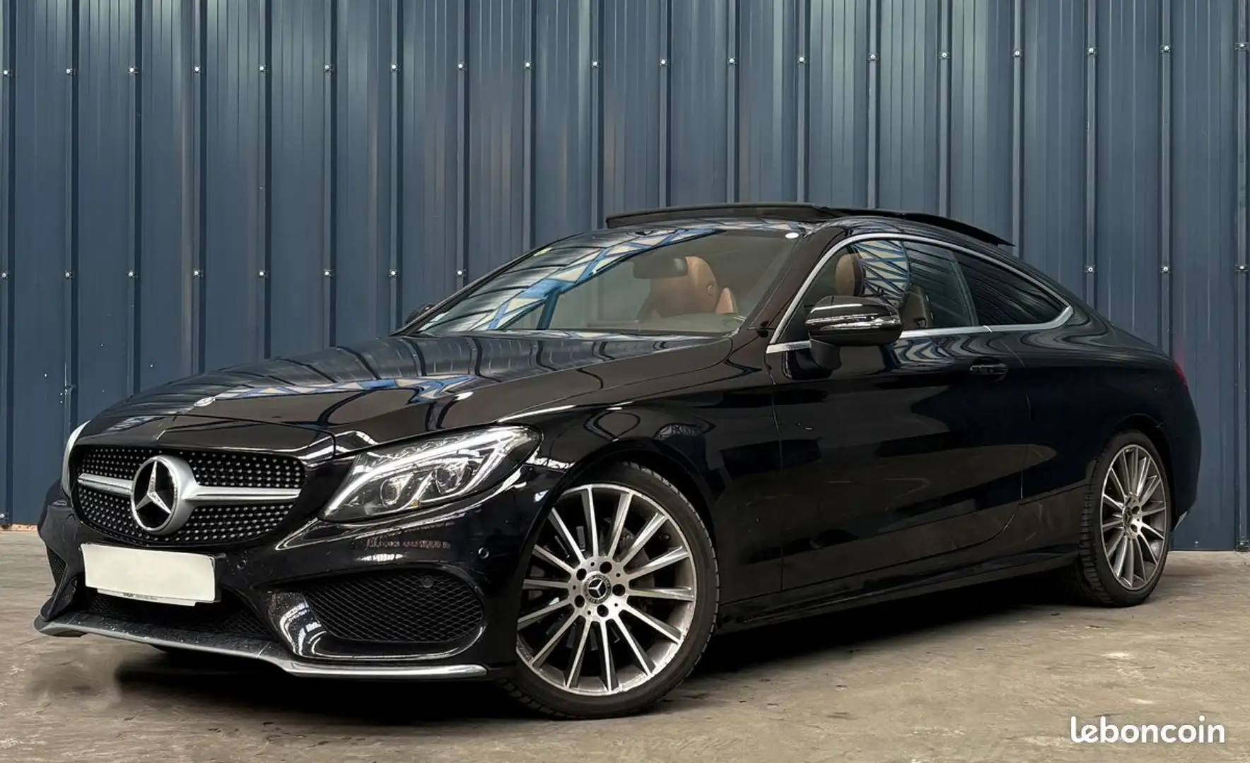 Mercedes-Benz C 220 Mercedes coupé 220d 170ch 9G-Tronic AMG-LINE Garantie 1 An Toit ouvrant Suivi complet Cuir Noir - 1