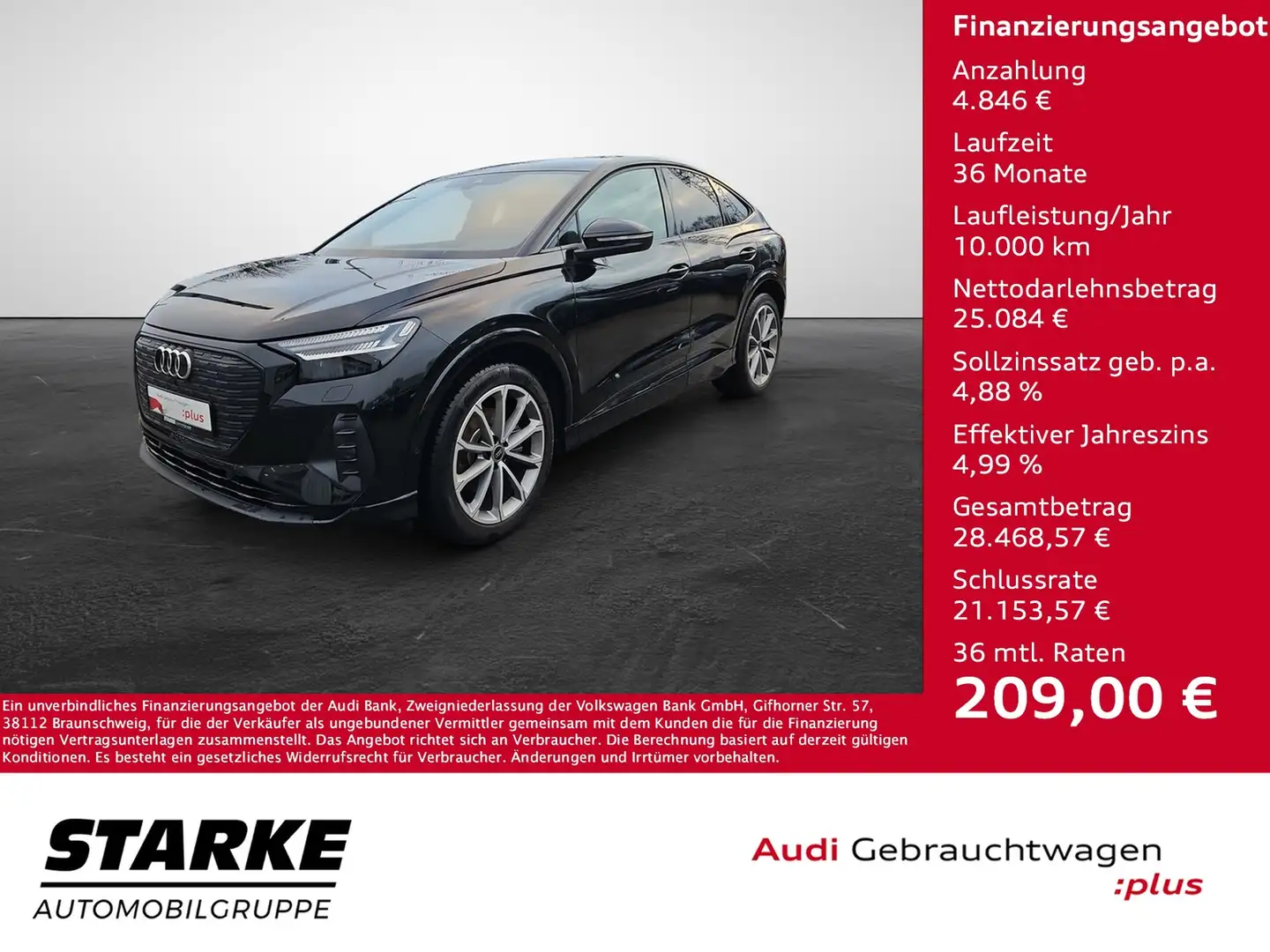 Audi Q4 e-tron 35 Sportback NaviPlus Matrix Leder Kamera SHZ O... Noir - 1