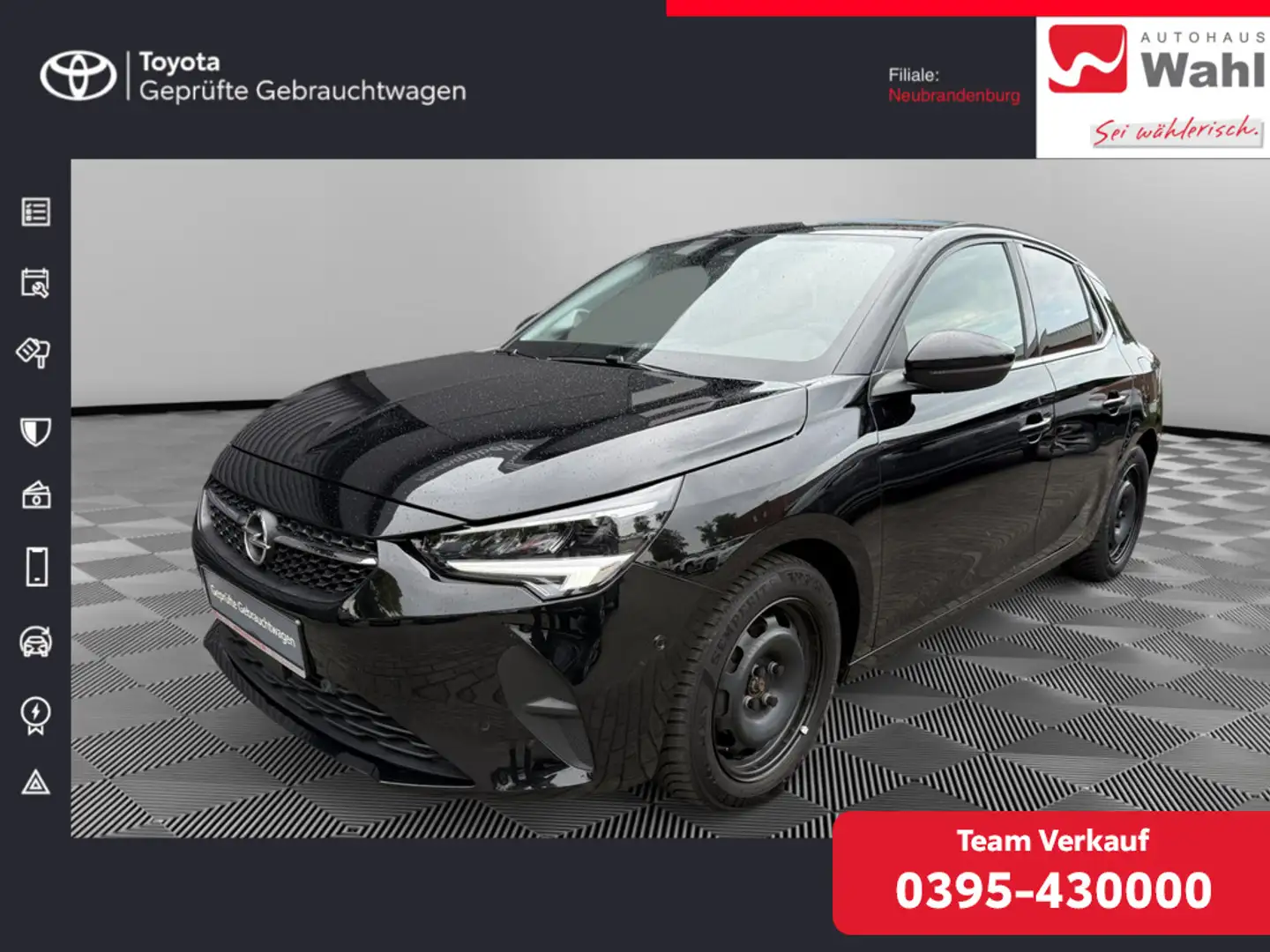 Opel Corsa F 1.2 Elegance Schwarz - 1