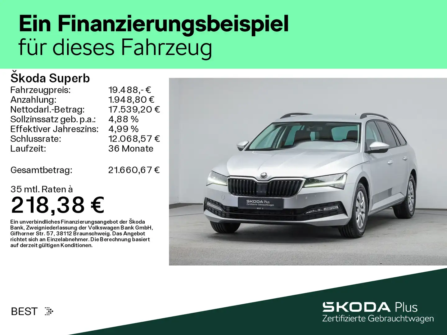 Skoda Superb Combi 1.5 TSI DSG Active*NAVI*PDC*SUN SET Srebrny - 2