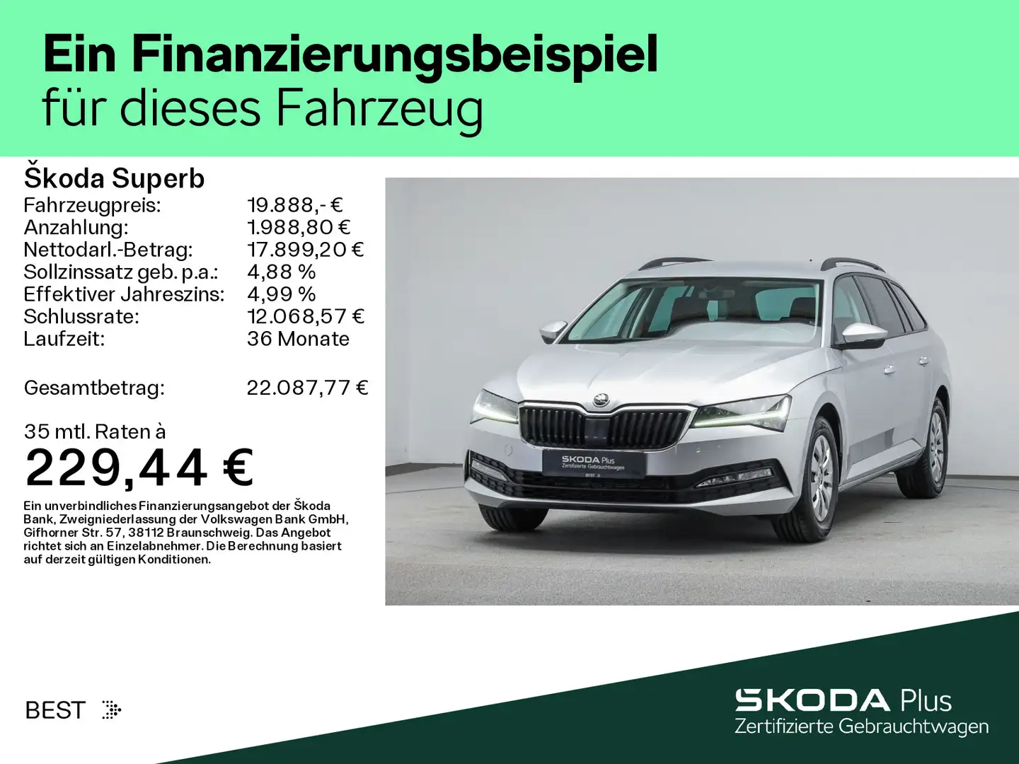 Skoda Superb Combi 1.5 TSI DSG Active*NAVI*PDC*SUN SET Argent - 2