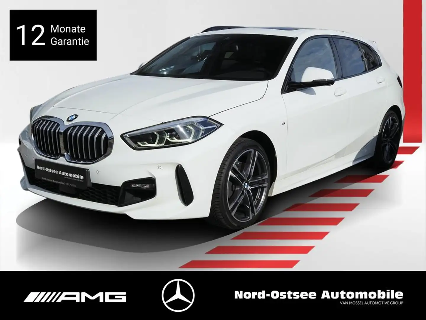 BMW 118 i M Sport  PANO PDC M-TECHNIK LED NAVI TEMPO Blanc - 1
