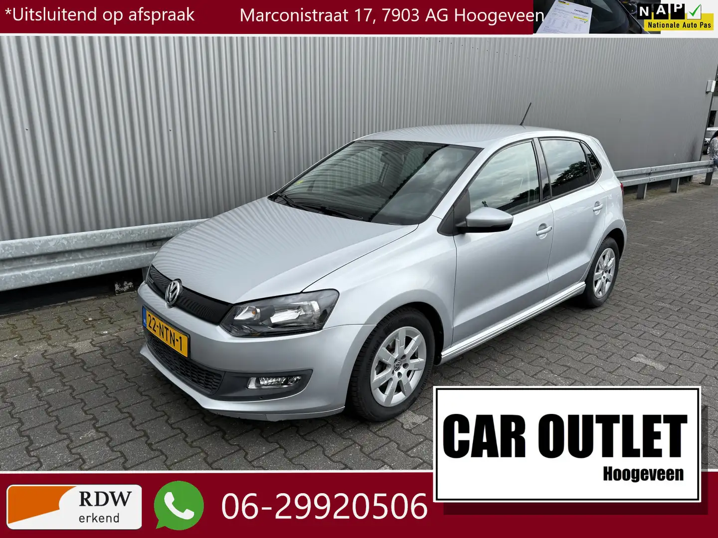 Volkswagen Polo 1.2 TDI BlueMotion Comfortline 5-Drs 155Dkm. A/C, Grau - 1