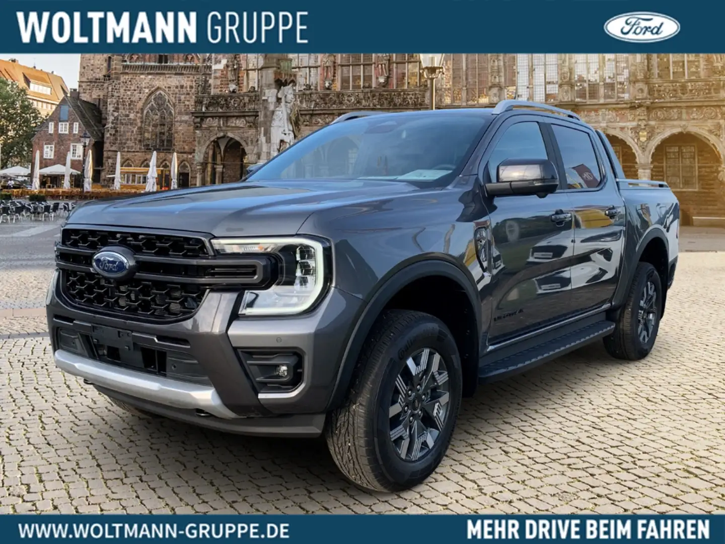 Ford Ranger Plug-in-Hybrid Wildtrak e-4WD 2,3 EcoBoost, 3,5 to Grau - 1