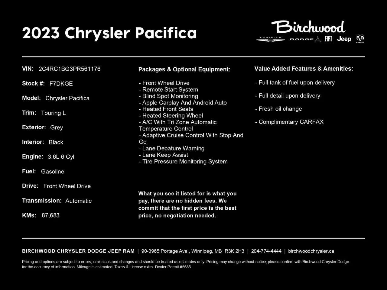 Chrysler Pacifica снимка Chrysler Pacifica
