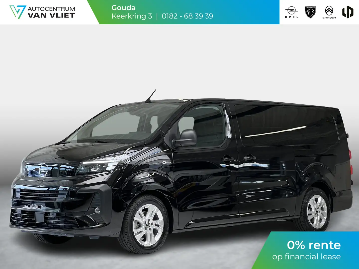 Opel Vivaro-e Electric L3 75 kWh | Dubbele cabine | 0% rente | D Negru - 1