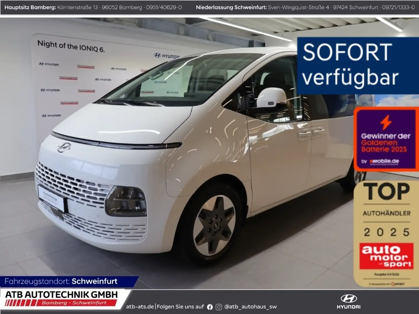 Hyundai STARIA Trend 2.2 CRDi 2WD Navi 360 Kamera LED ACC Weiß - 1