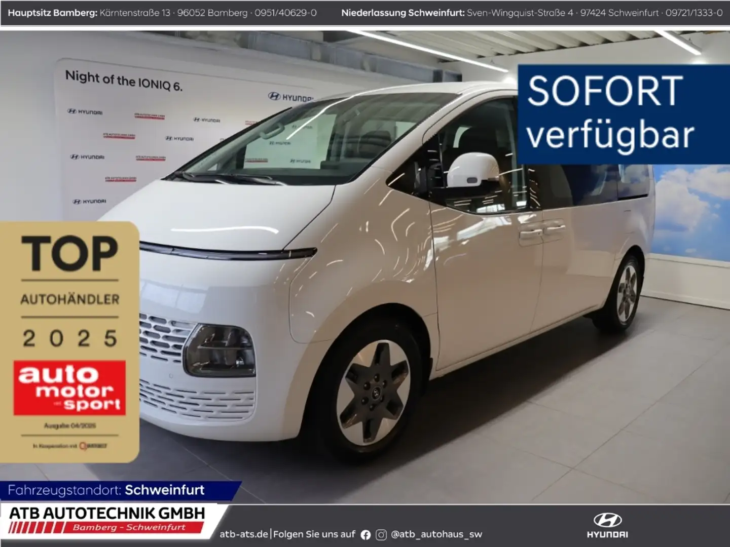 Hyundai STARIA Trend 2.2 CRDi 2WD Navi 360 Kamera LED ACC Bianco - 1
