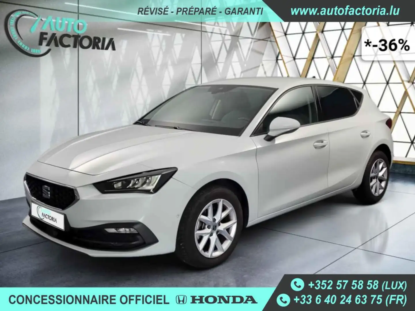 SEAT Leon -36% 2.0 TDI 150 BVA +MIRRORLINK+CAM+LED+Options Beige - 1