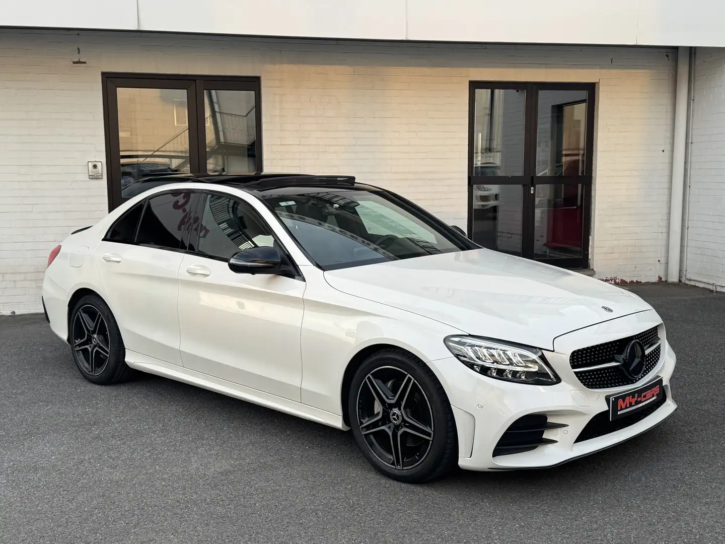 Mercedes-Benz C 200 200 D PACK AMG AUTOMATIQUE PANO GPS CUIR XÉNON Blanc - 2