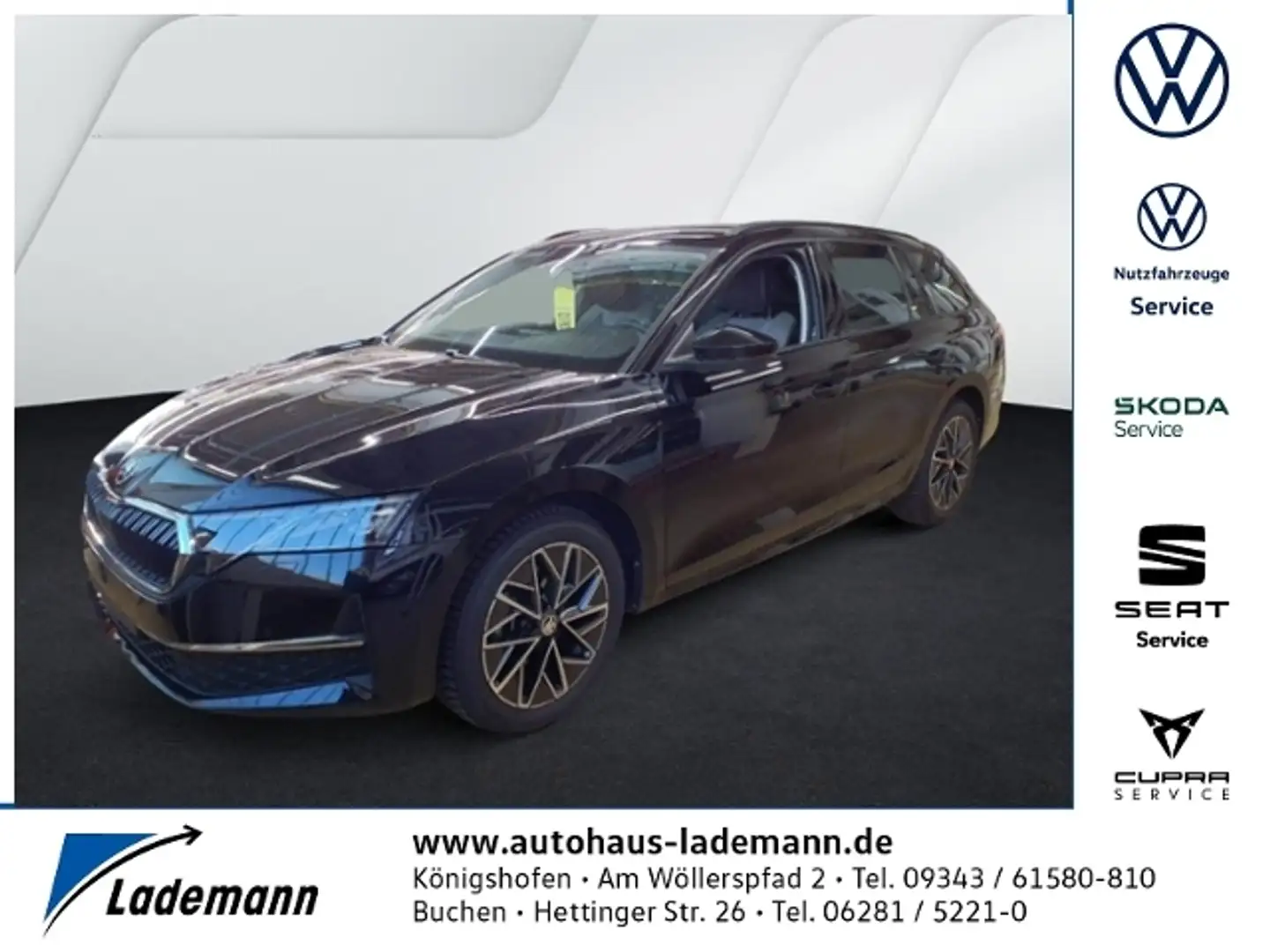 Skoda Octavia Combi 1.5 TSI Selection LED+NAVI.+RFK+AC Schwarz - 1
