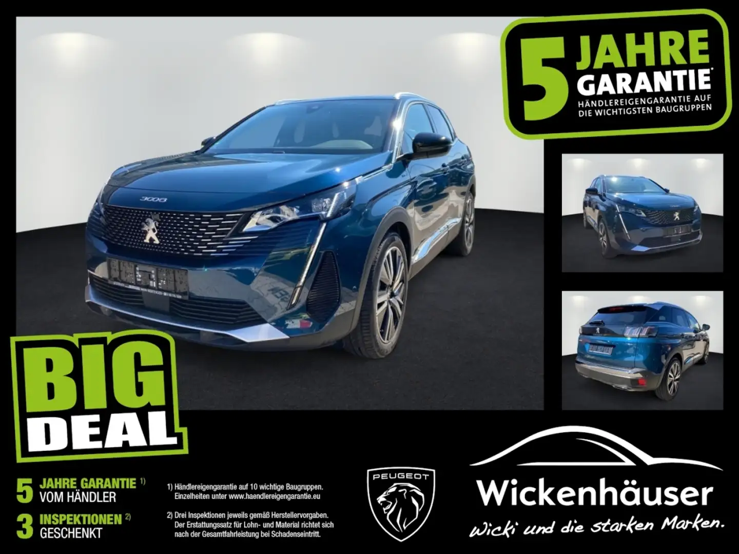 Peugeot 3008 Hybrid 225 GT Pack Kamera360 KeyLess Blau - 1