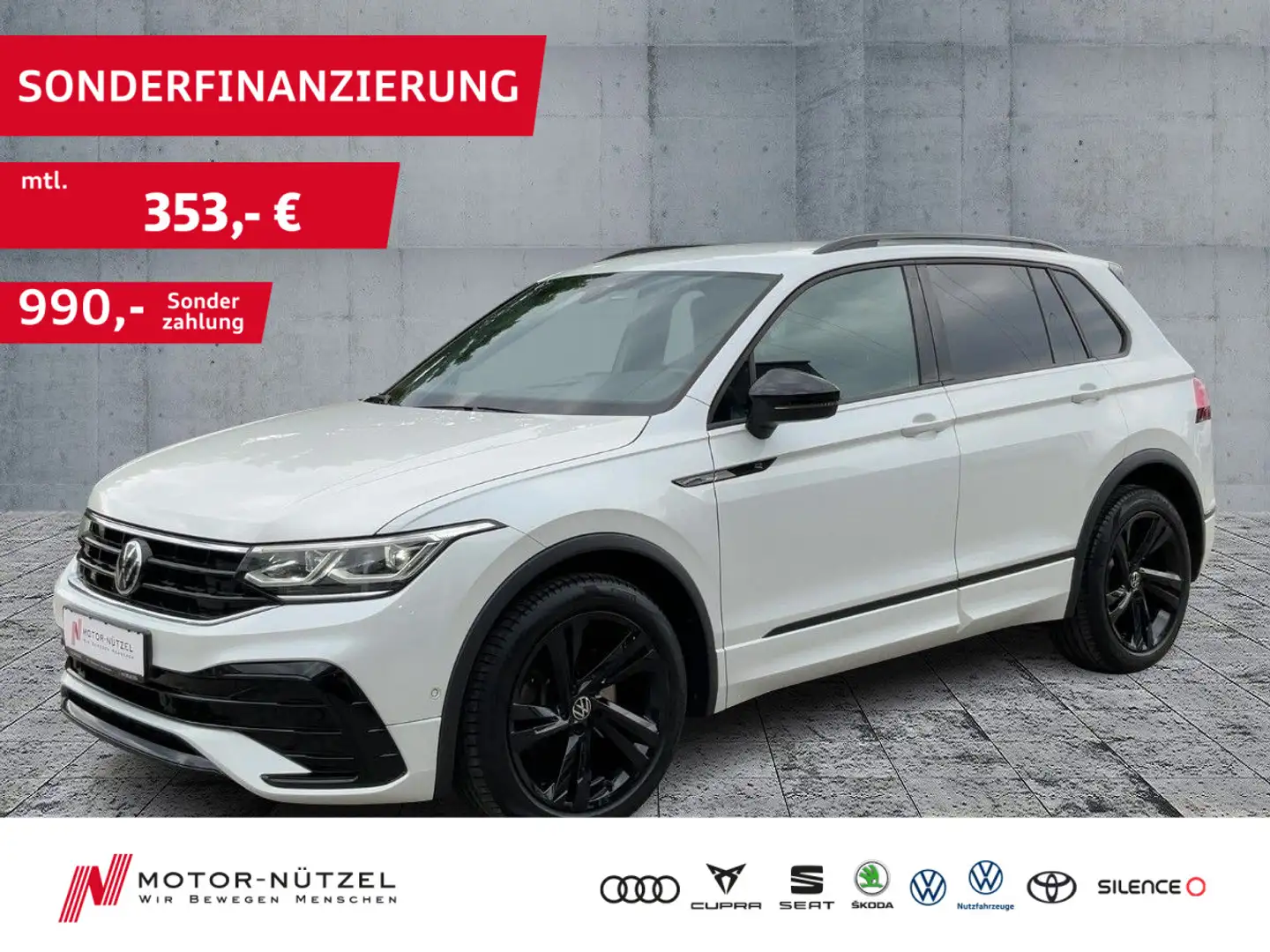 Volkswagen Tiguan 2.0 TSI 4M DSG R-LINE MATRIX+NAVI+ACC+SHZ Weiß - 1