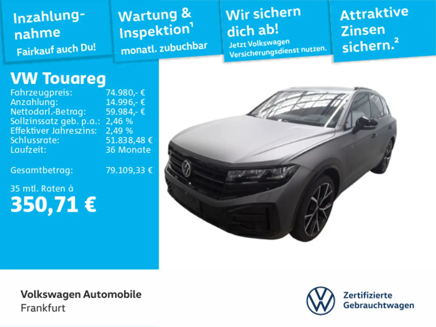 Volkswagen Touareg 3.0 V6 TDI tiptronic R-Line 4Motion IQ.L Grau - 1