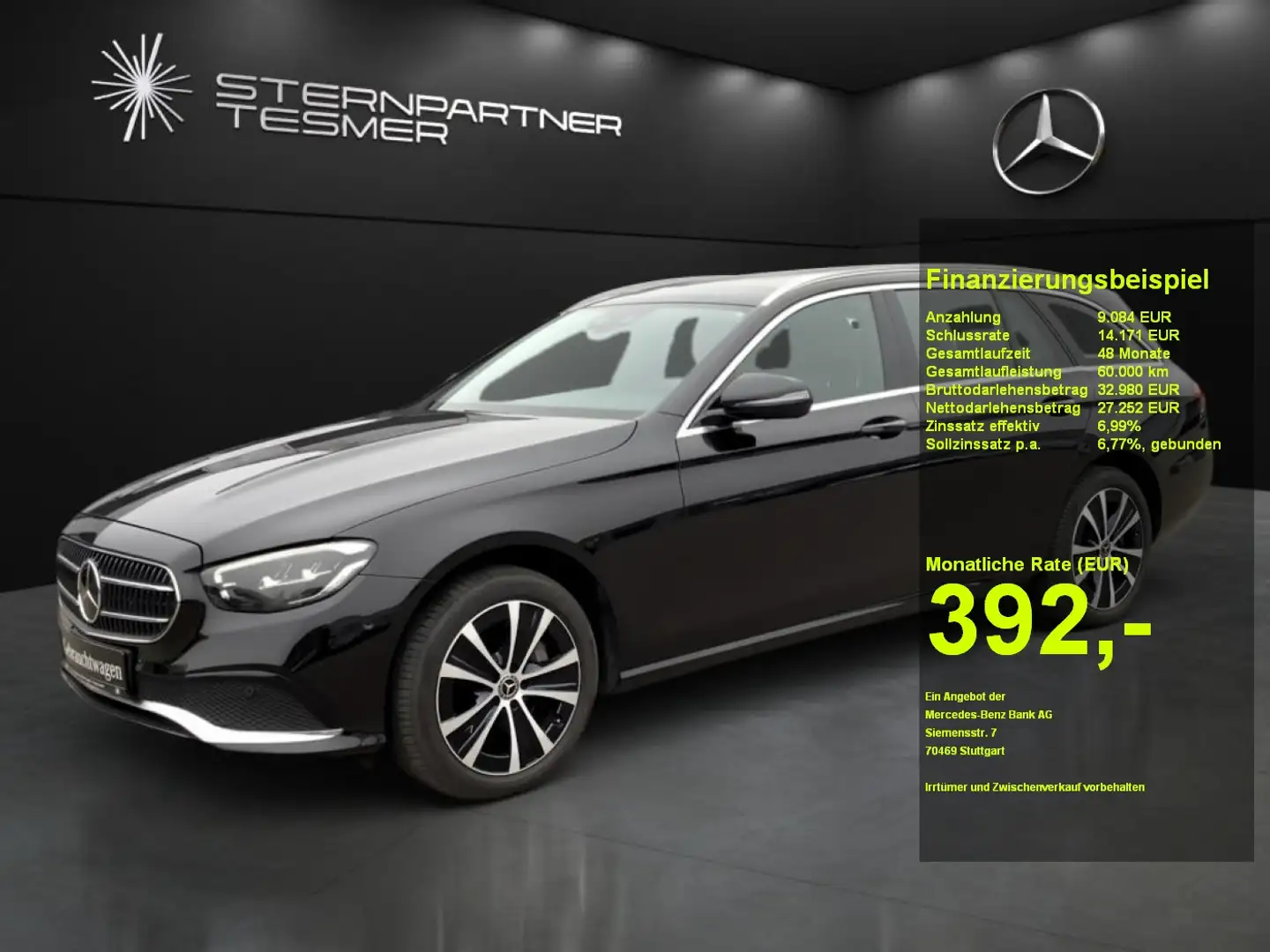 Mercedes-Benz E 300 de 4M T Avantgarde RFK AHK Distr Pano MBUX Zwart - 1