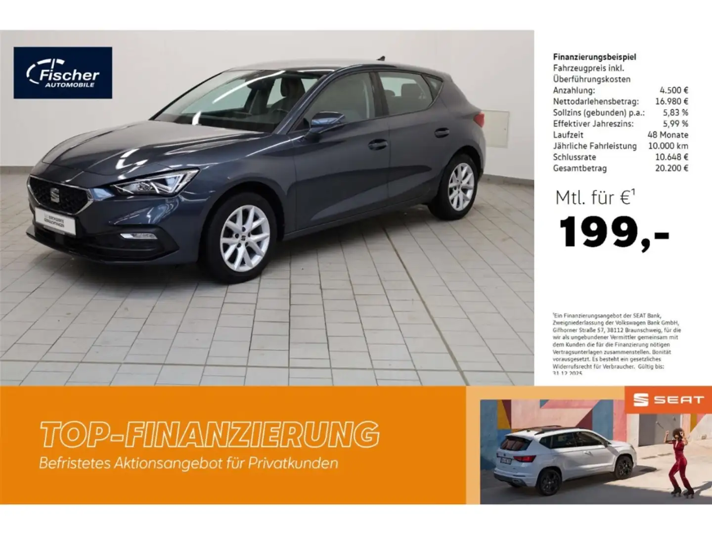 SEAT Leon 1.0 eTSI Style Grau - 1