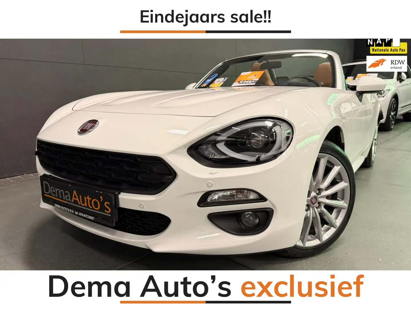 Fiat 124 Spider 1.4 MultiAir Turbo NAVI/LED/LEDER/CAM/DAB/BOSE/PDC Wit - 1